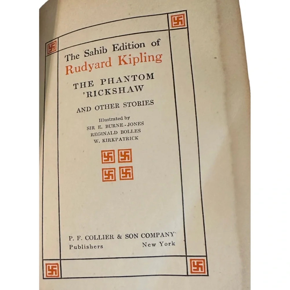 1931 The Humorous Tales Of Rudyard Kipling Works II Home Decor Staging Book Lot
